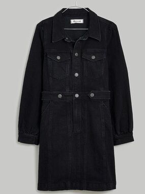 Madewell Black Denim Mini Dress